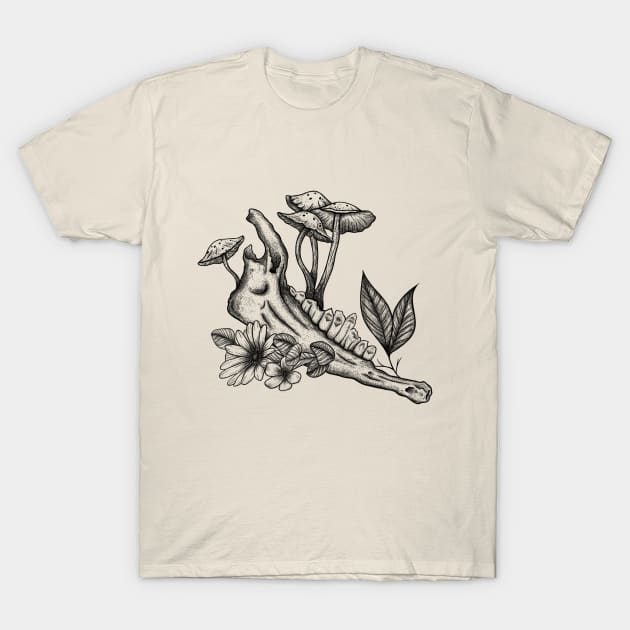 Animal Jaw Bone Design T-Shirt by AchillesHelios